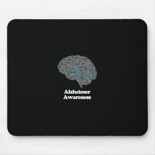 Bewusstsein Gehirndemenz Word Cloud Mousepad (Vorne)