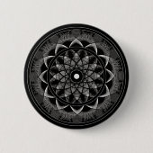 Bewusstsein - heilige Geometrie-Mandala Button (Vorderseite)