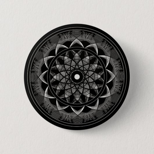 Bewusstsein - heilige Geometrie-Mandala Button (Vorderseite)