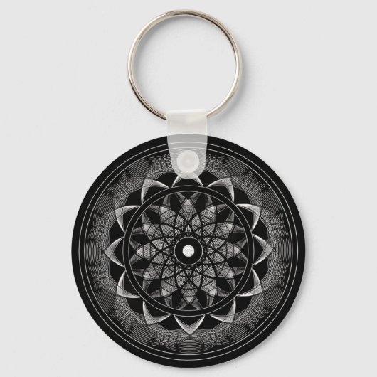 Bewusstsein - Heilige Geometrie Mandala Schlüsselanhänger (Vorderseite)