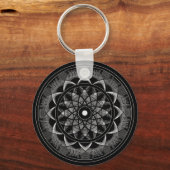 Bewusstsein - Heilige Geometrie Mandala Schlüsselanhänger (Vorderseite)