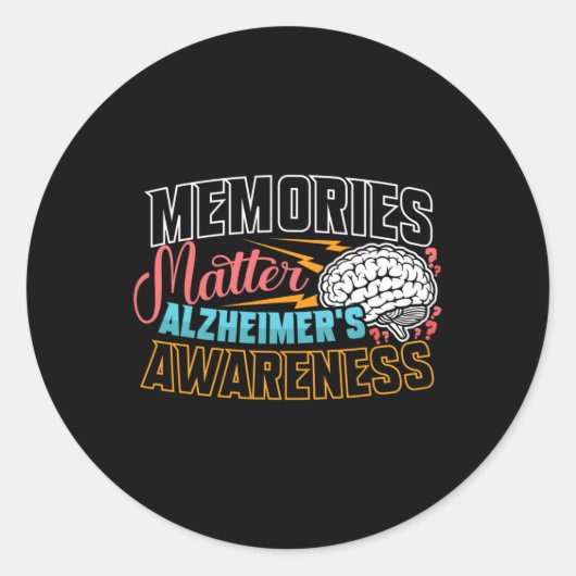 Bewusstsein Heimer Dementia Senior Runder Aufkleber (Vorderseite)