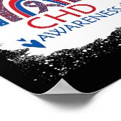 Bewusstsein Herzerkrankung Bleichte Rainbow Blue R Poster (Ecke)