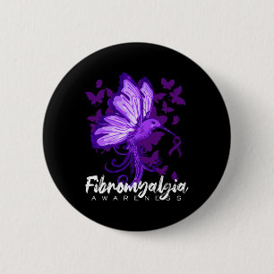 Bewusstsein Hummingbird mit Lila Band Button