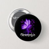 Bewusstsein Hummingbird mit Lila Band Button (Vorne & Hinten)