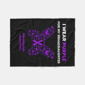 Bewusstsein-i Wear Lila für meine Enkelin Fleecedecke (Vorderseite (Horizontal))