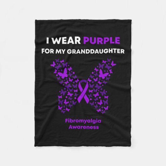 Bewusstsein-i Wear Lila für meine Enkelin Fleecedecke (Vorderseite)