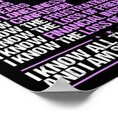 Bewusstsein, ich kenne Schmerzüberleben Purple Rib Poster (Ecke)