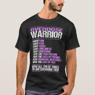 Bewusstsein, ich kenne Schmerzüberleben Purple Rib T-Shirt