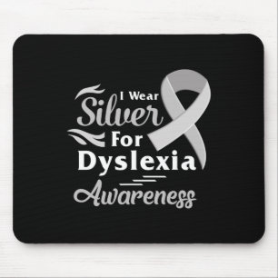 Bewusstsein Ich trage silbernes Band Lernen Lesen Mousepad
