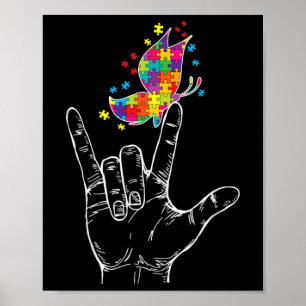 Bewusstsein in der Liebe, dass Sie die Hand Gebärd Poster