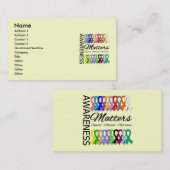 Bewusstsein ist Bänder des Krebses von Bedeutung Visitenkarte (Vorne/Hinten)