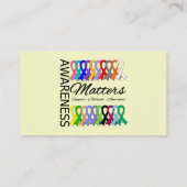 Bewusstsein ist Bänder des Krebses von Bedeutung Visitenkarte (Rückseite)