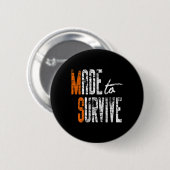 Bewusstsein - Krieger gegen Multiple Sklerose Button (Vorne & Hinten)