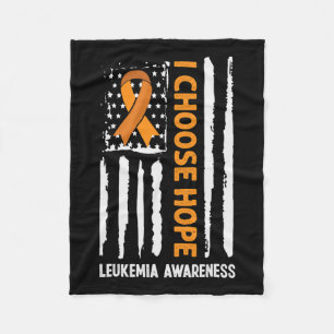 Bewusstsein Leukämie Krebs US Flagge Orange Band Fleecedecke