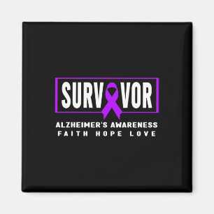 Bewusstsein - Lila Alzheimerheimer-Survivor Magnet