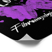 Bewusstsein Lila Butterfly Fibro Warrior Grunge Poster (Ecke)