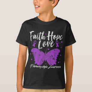 Bewusstsein Lila Butterfly Fibro Warrior Grunge T-Shirt