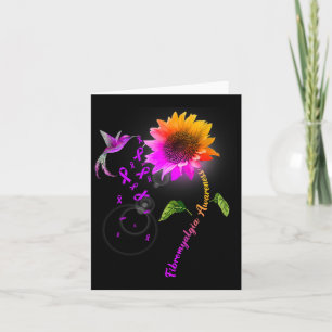 Bewusstsein Lila Sonnenblume Hummingbird Karte