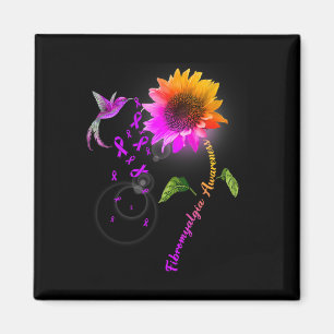 Bewusstsein Lila Sonnenblume Hummingbird Magnet