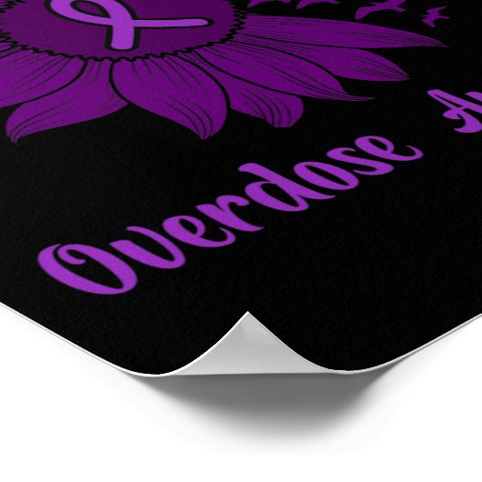 Bewusstsein Lila Sonnenblume Poster (Ecke)