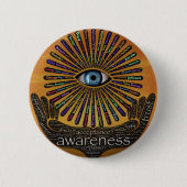 Bewusstsein Mindest Auge Inspiration Word Art Button (Vorderseite)
