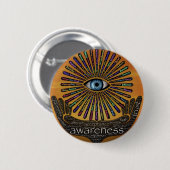 Bewusstsein Mindest Auge Inspiration Word Art Button (Vorne & Hinten)