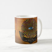 Bewusstsein Mindest Auge Inspiration Word Art Kaffeetasse (VorderseiteRechts)