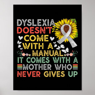 Bewusstsein Mutter Dyslexie Krieger Vintag Poster