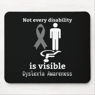 Bewusstsein Oktober Silver Ribbon Dyslexie Lehrer Mousepad