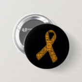 Bewusstsein Orange Fight Hope Cure Band Button (Vorne & Hinten)