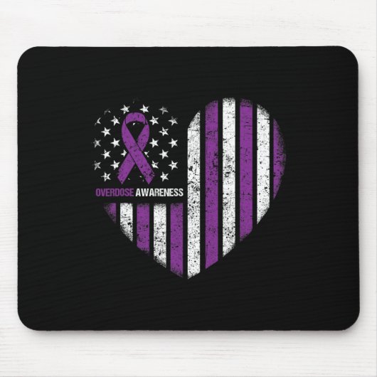 Bewusstsein Purple Ribbon Durg Adoption Mousepad (Vorne)