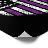 Bewusstsein Purple Ribbon Durg Adoption Poster (Ecke)