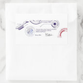 Bewusstsein rechteckiger aufkleber (Tasche)