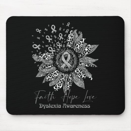 Bewusstsein Retro Sonnenblume Glaube Hoffnung Lieb Mousepad (Vorne)