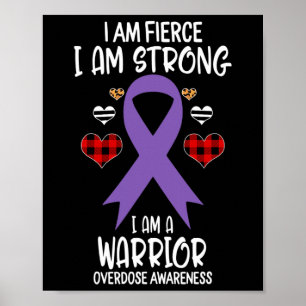 Bewusstsein Ribbon I bin Fierce Strong Warrior Leo Poster