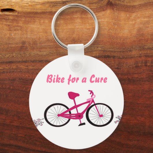 Bewusstsein Rosa Fahrrad Schlüsselanhänger (Vorderseite)