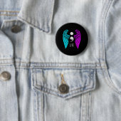 Bewusstsein - Semi Colon Life Engel Button (Beispiel)