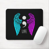 Bewusstsein - Semi Colon Life Engel Mousepad (Mit Mouse)