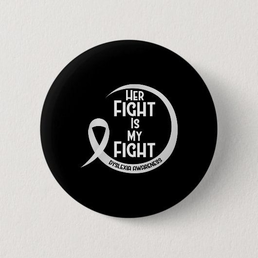 Bewusstsein Silver Ribbon Ihr Kampf ist mein Kampf Button (Vorderseite)