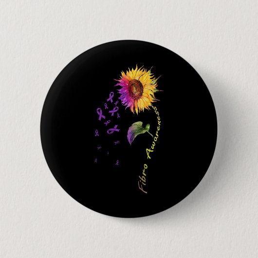 Bewusstsein Sonnenblume Fibro Button (Vorderseite)