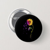 Bewusstsein Sonnenblume Fibro Button (Vorne & Hinten)