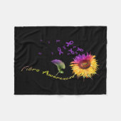 Bewusstsein Sonnenblume Fibro Fleecedecke (Vorderseite (Horizontal))