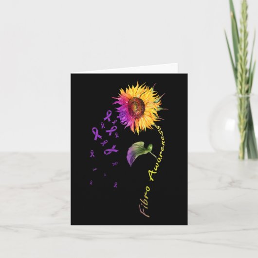 Bewusstsein Sonnenblume Fibro Karte (Vorderseite)