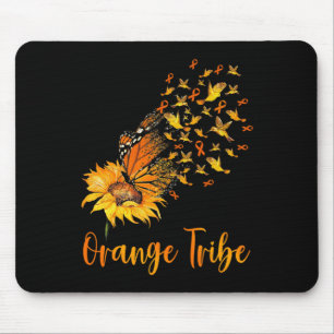 Bewusstsein Sonnenblumen Butterfly Orange Ribbon S Mousepad