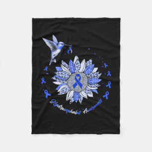 Bewusstsein Sonnenblumen Hummingbird Ribbon Fleecedecke
