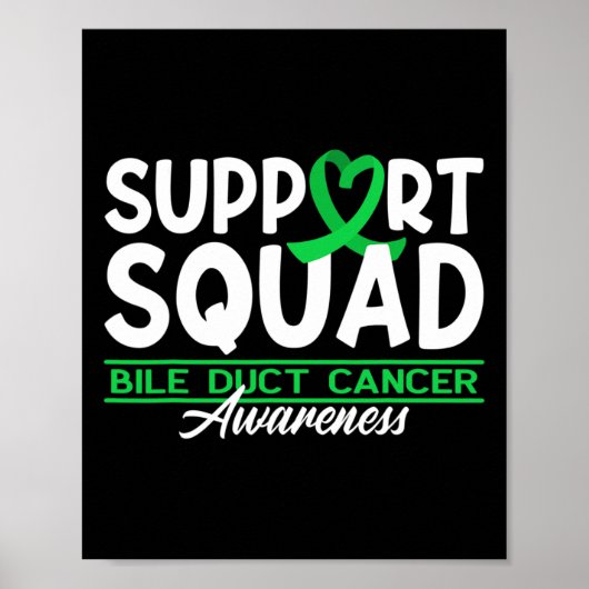 Bewusstsein Squad Cholangiocarcinoma Bile Duct Can Poster (Vorne)