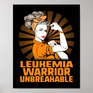 Bewusstsein starke Kriegerin Frau Orange Ribbon Ca Poster