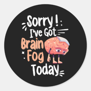 Bewusstsein und Fibro Fog Fibromyalgie Hirnnebel Runder Aufkleber