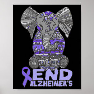 Bewusstsein und Geschenke Lila Elefanten Poster